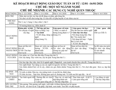KHGD tuần 18 lớp Lá