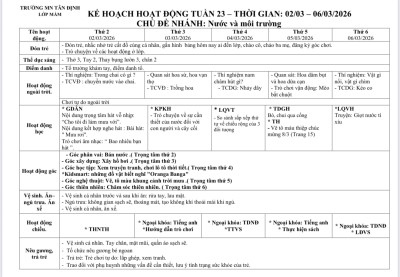 KHGD tuần 23 lớp Mầm