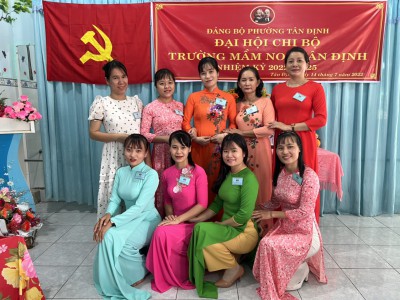 Đại hội chi bộ trường Mầm Non Tân Định nhiệm kỳ 2022-2025