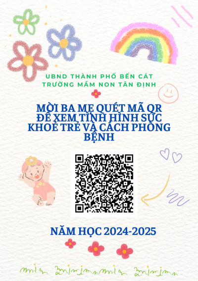 Mã QR tình hình sức khỏe của trẻ