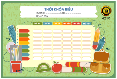 thoi khoa bieu #2 truong hoc
